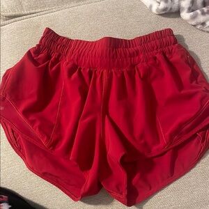Women's Red Athletic Shorts
